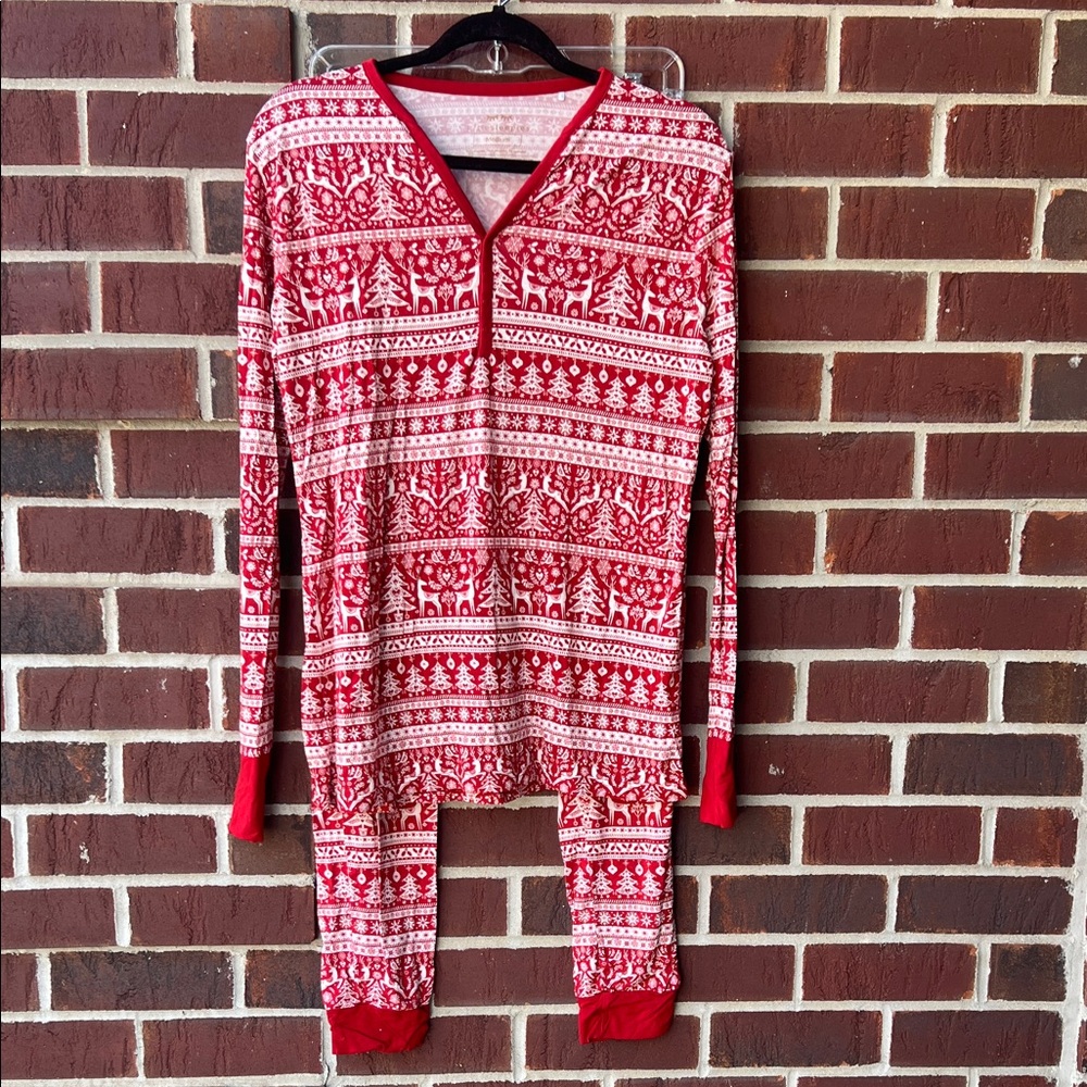 Little Sleepies Red and White Kids Pajama Set